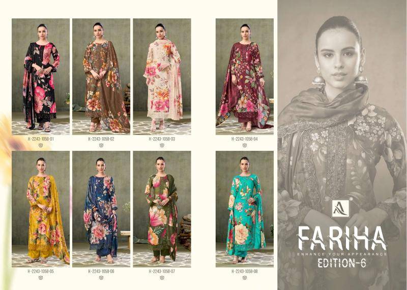 Alok suits fariha edition vol-6 Designer dress material wholesale in Mumbai